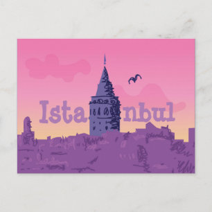 Istanbul colourful postcard