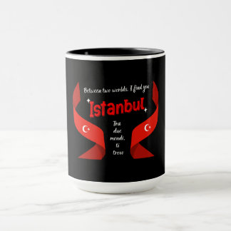 Istanbul Design with Bilingual Love Quote Mug
