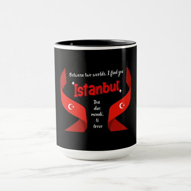 Istanbul Design with Bilingual Love Quote Mug (Center)