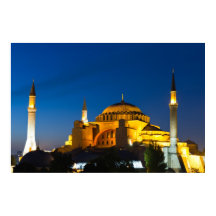 Istanbul - Hagia Sophia at twilight Poster