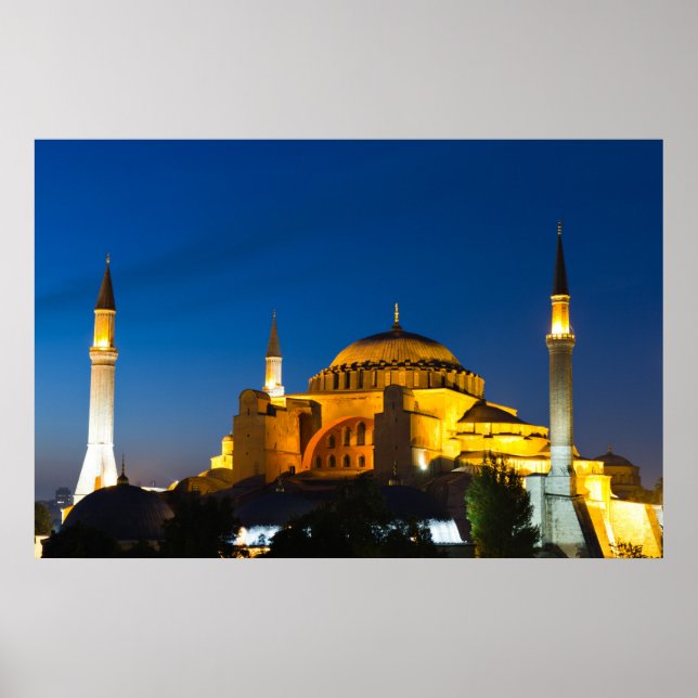 Istanbul - Hagia Sophia at twilight Poster (Front)