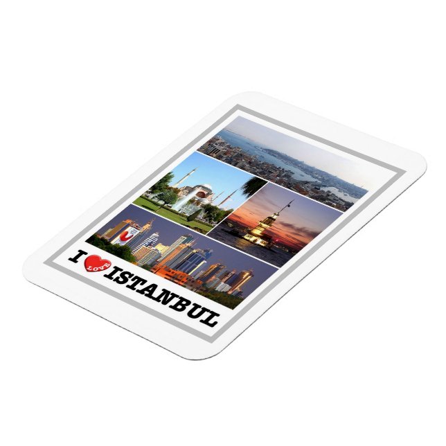 Istanbul - I Love - Turkey - Magnet (Left Side)