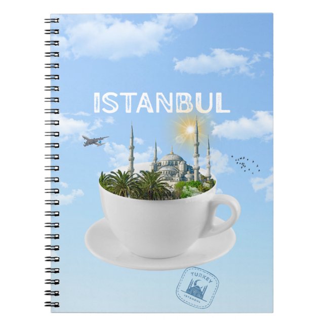Istanbul in a Teacup - Skyline - Turkish Gift Notebook (Front)