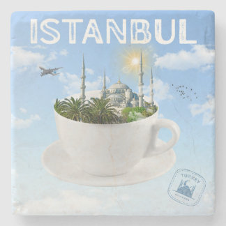 Istanbul in a Teacup - Skyline - Turkish Gift Stone Coaster