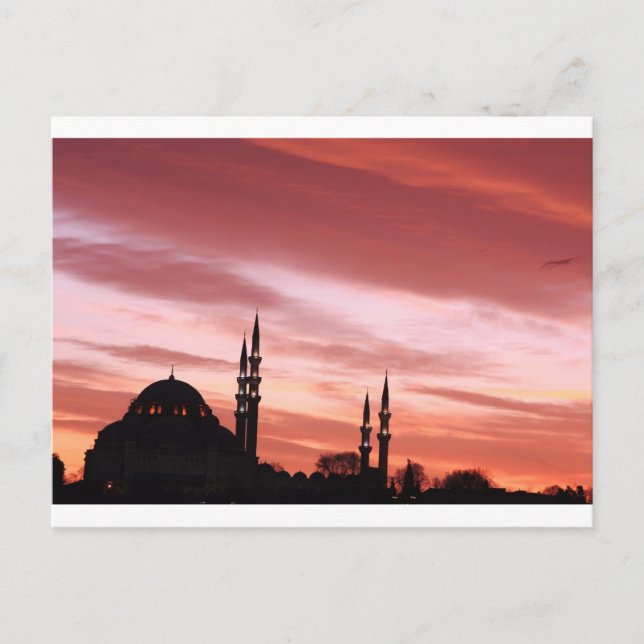 Istanbul-Mosque silhouette Postcard (Front)
