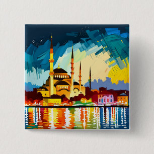 Istanbul Mosque Souvenir button