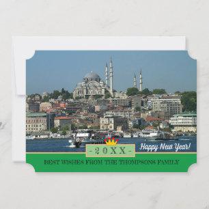 Istanbul Panorama & Happy New Year! Card /20XX