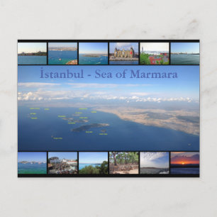 Istanbul - Sea of Marmara with Prince Islands Postcard