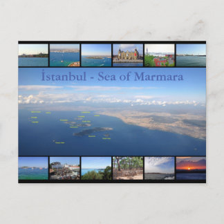 Istanbul - Sea of Marmara with Prince Islands Postcard