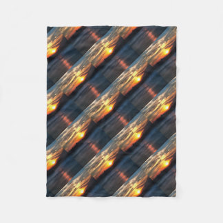 Istanbul Skyline Against Beautiful Sunset Fleece Blanket