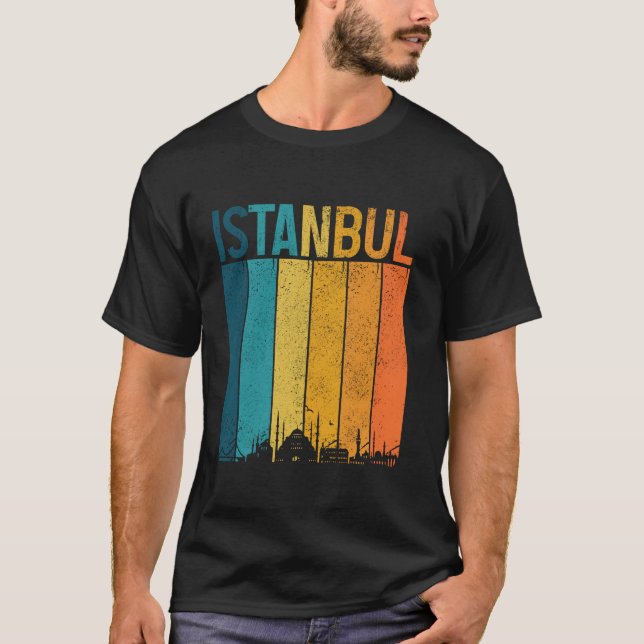 Istanbul Skyline Turkey Turkish Pride Souvenir Tur T-Shirt (Front)