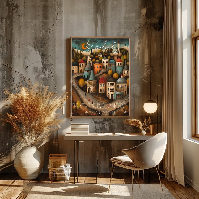 Istanbul: The City of Two Continents - Whimsical Poster (Creator Uploaded)