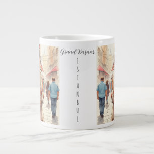 Istanbul Tourist Destination,Turkish, Turkeye Large Coffee Mug