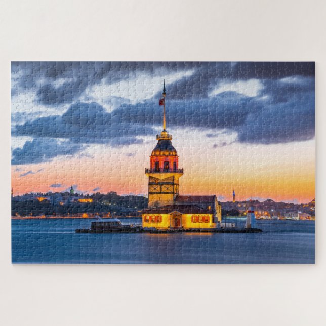 Istanbul, Turkey - baroque mosque of Ortakoy Jigsa Jigsaw Puzzle (Horizontal)