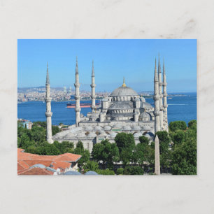 Istanbul Turkey Blue Mosque Night Photography  Postcard
