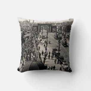 ISTANBUL,  TURKEY - CIRCA 1900's :Vintage cityscap Cushion