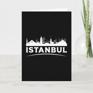 Istanbul Turkey City Cityscape Skyline Funny Gift Card