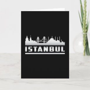 Istanbul Turkey City Skyline Cityscape Funny Gift Card