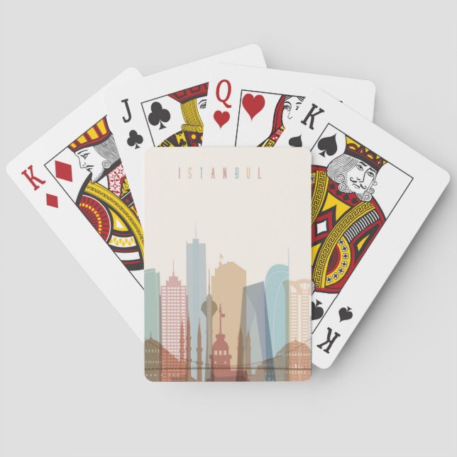 Istanbul, Turkey | City Skyline Playing Cards (Back)