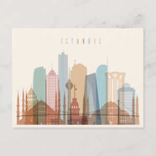 Istanbul, Turkey   City Skyline Postcard