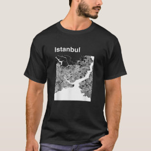 Istanbul Turkey Classic City Map Graphic T-Shirt