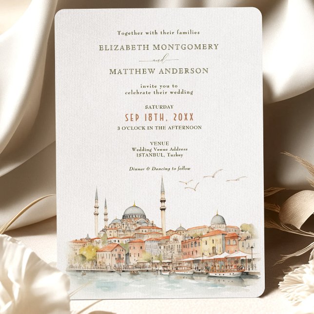 Istanbul Turkey Destination Wedding Invitation (Creator Uploaded)