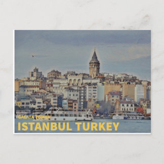 Istanbul Turkey | Galata Tower Postcard