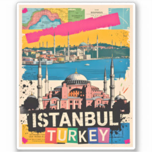 Istanbul Turkey Hagia Sophia Retro Pop Art Travel
