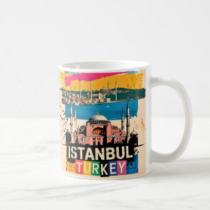 Istanbul Turkey Hagia Sophia Retro Pop Art Travel Coffee Mug