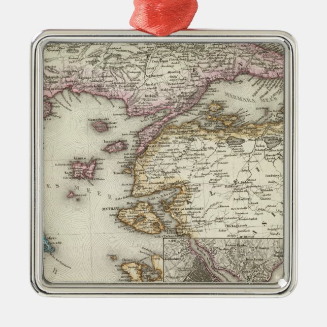 Istanbul, Turkey Metal Tree Decoration (Front)