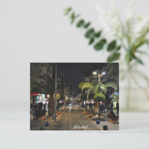 Istanbul Turkey Night Sky Nightlife Holiday Postcard
