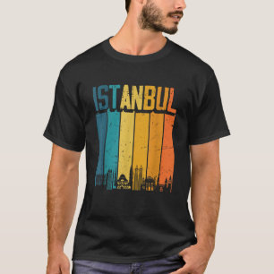 Istanbul Turkey Retro Vintage Sunset Skyline Istan T-Shirt