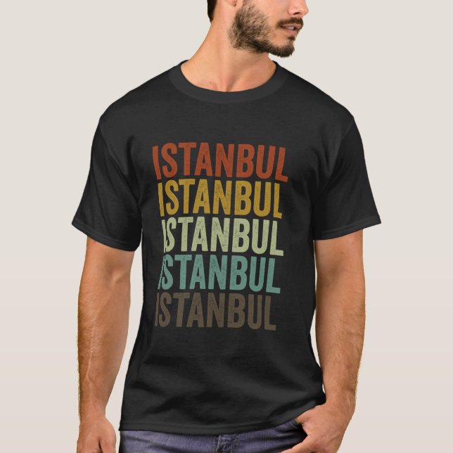 Istanbul Turkey Retro Vintage T-Shirt (Front)
