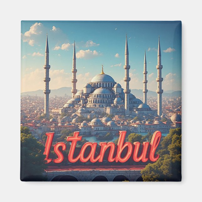 Istanbul Turkey Travel Gift For Explorers 🗺️ Magnet (Front)