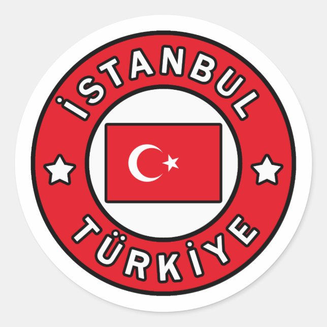 İstanbul Türkiye Classic Round Sticker (Front)