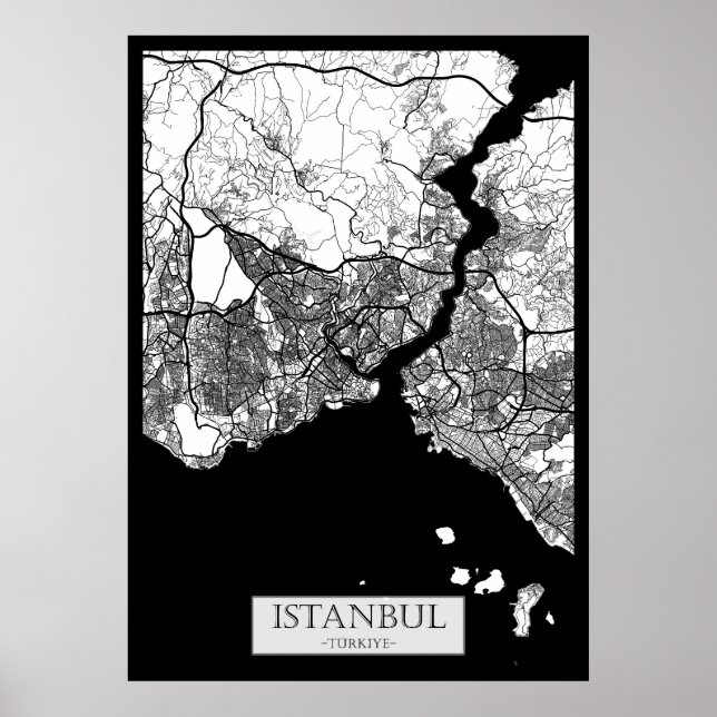 Istanbul Türkiye Map Poster (Front)