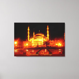 Istanbul Turkiye Mosque Photography Canvas Print