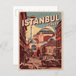 Istanbul turkiye travel vintage souvenirs gifts postcard
