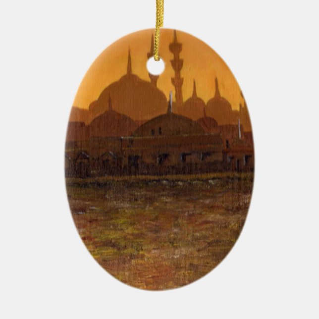 İstanbul Türkiye / Turkey Ceramic Tree Decoration (Front)