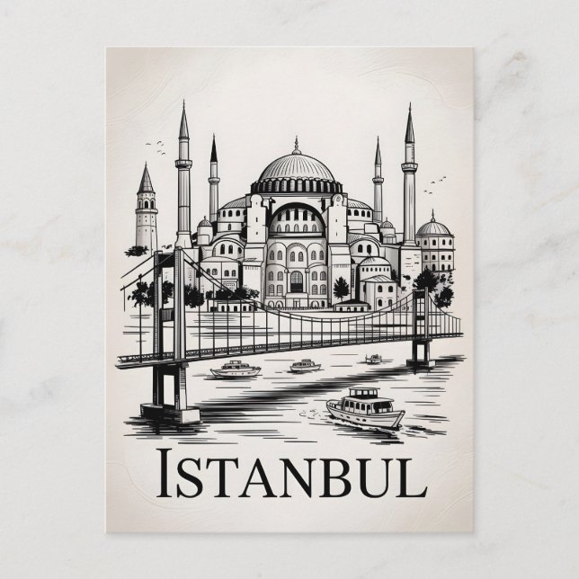 Istanbul vintage  postcard (Front)
