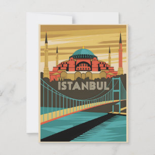 Istanbul vintage  postcard
