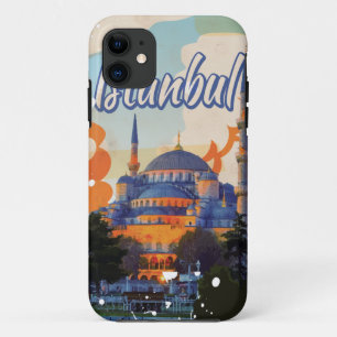 Istanbul Vintage Travel Poster iPhone 11 Case