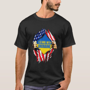 Istand With Ukraine Support UKRAINE Ukrainian Amer T-Shirt