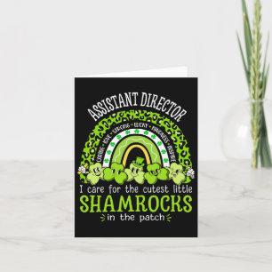 Istant Director Cutest Shamrocks Rainbow St Patric Card