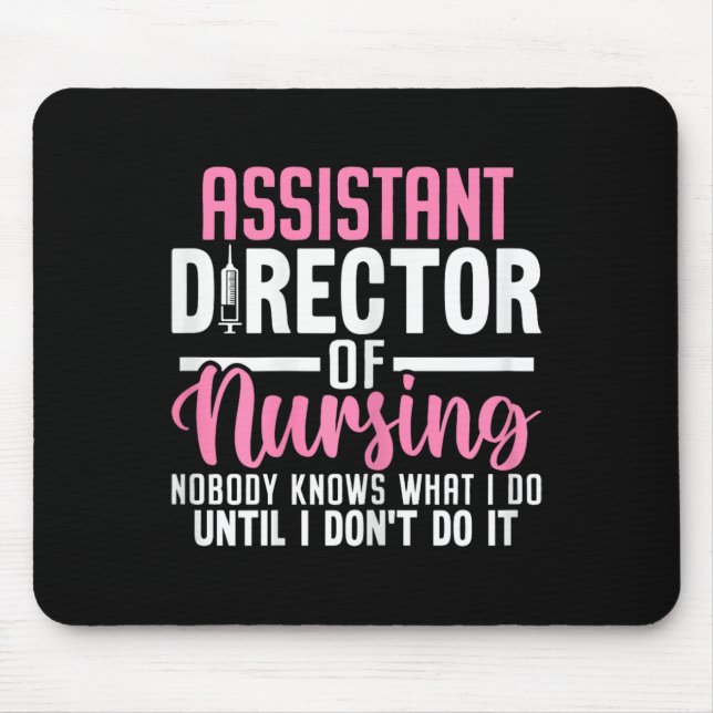 Istant Director Of Nursing Funny Adon Rn Nurse Med Mouse Mat (Front)
