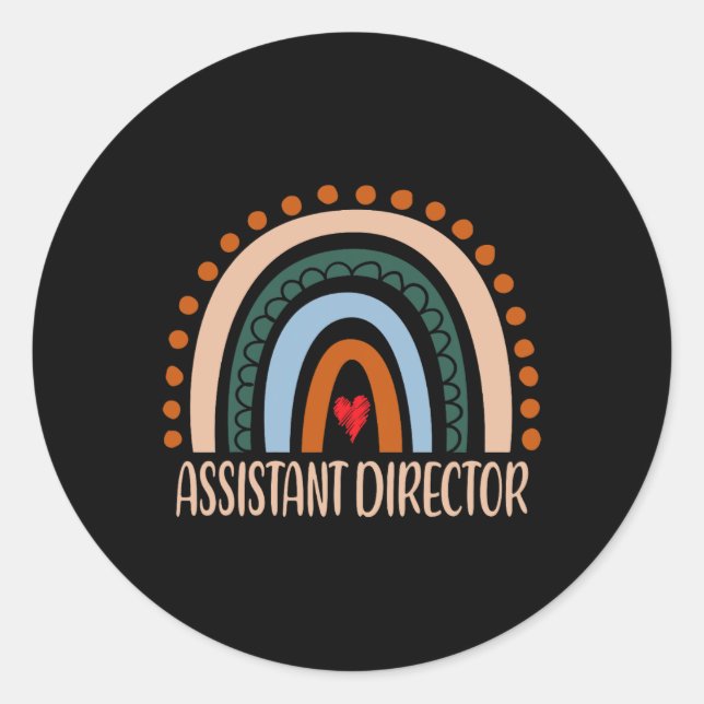 Istant Director Rainbow Appreciation Day Back To S Classic Round Sticker (Front)