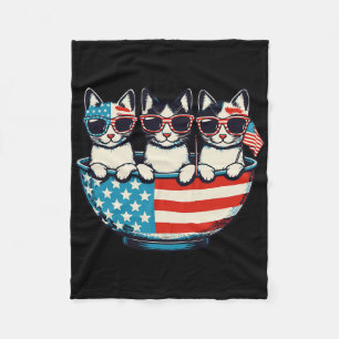 Istant Fireworks Director 4th Of July Independence Fleece Blanket