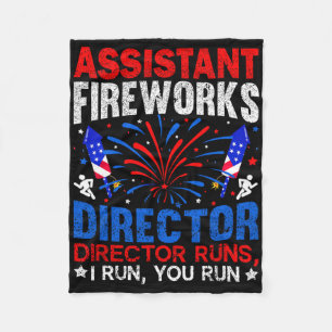 Istant Fireworks Director Independence Day 4th Of Fleece Blanket