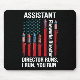 Istant Fireworks Director Usa Independence Day Jul Mouse Mat