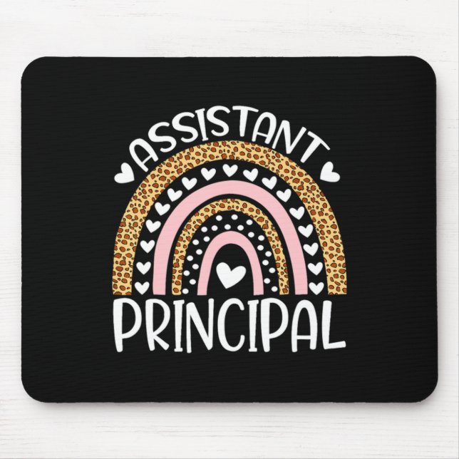 Istant Principal Boho Rainbow Leopard First Day Mouse Mat (Front)